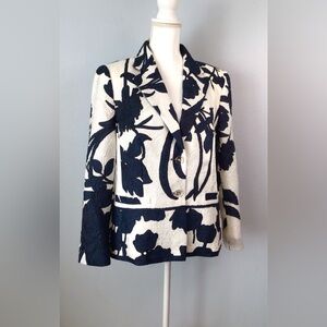 ESCADA Abstract Floral Suit Jacket Blazer
